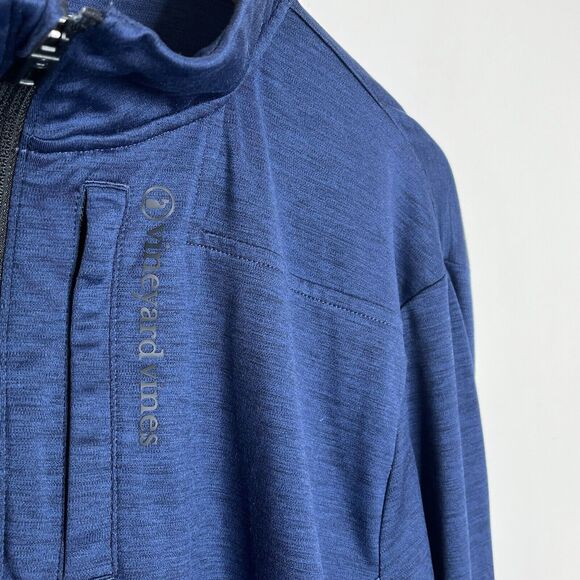 Vineyard Vines Performance 1/4 Zip On The Go Shep Shirt Blue Mens Size XB - Picture 3 of 7